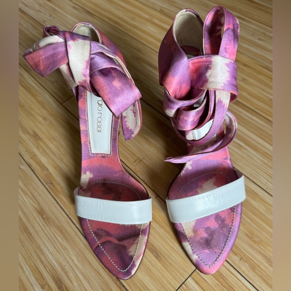 Sergio Rossi Heels Pink Purple White 37 7 - Picture 3 of 11